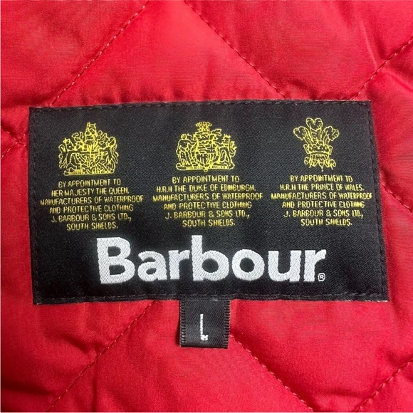 Barbour Lowerdale Gilet Diamond Quilted Vest Full Zip Red Men’s Size L EXC - Picture 8 of 16